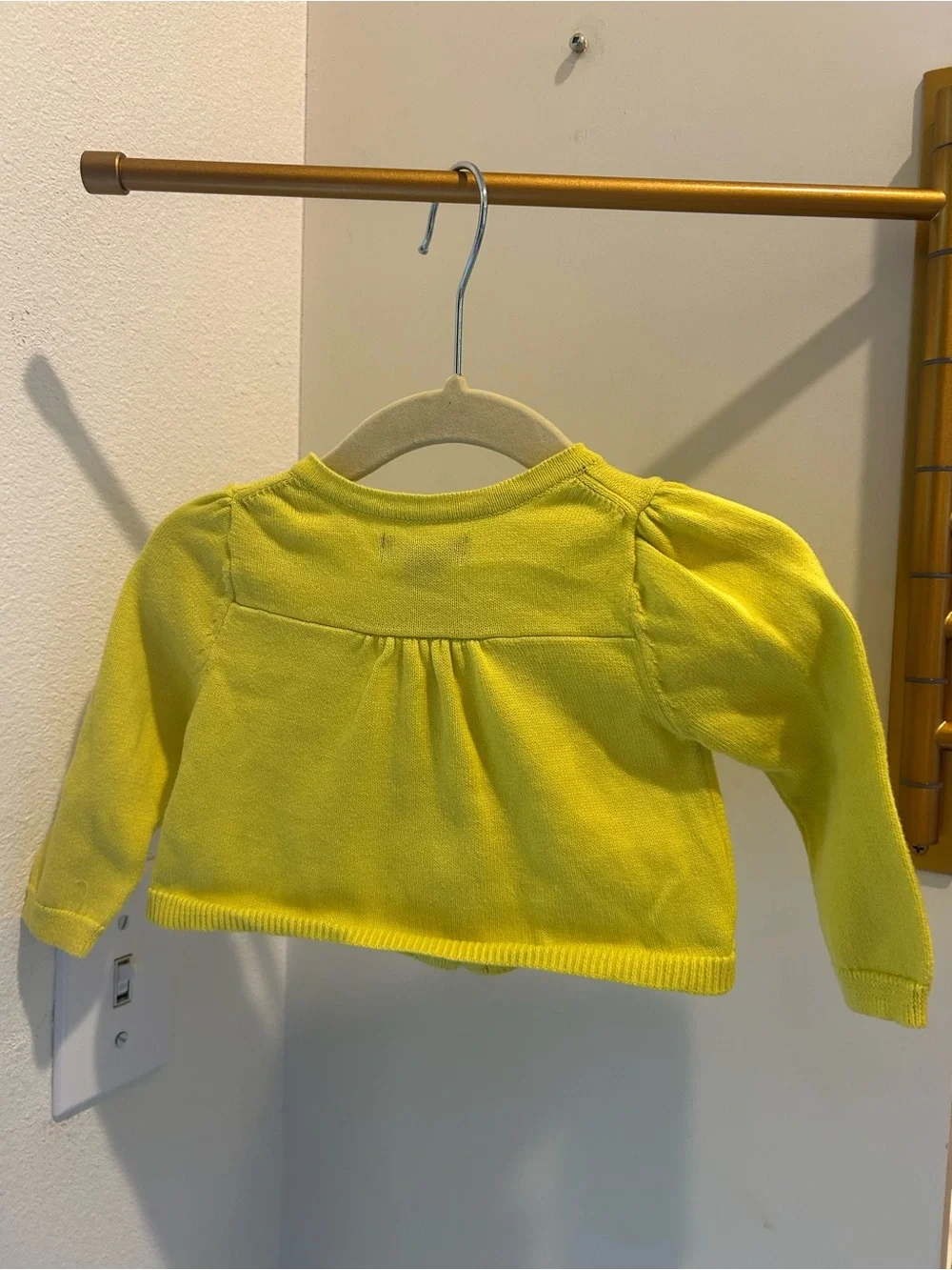 Baby Gap Chartreuse Knit Cardigan Size 3-6 Months